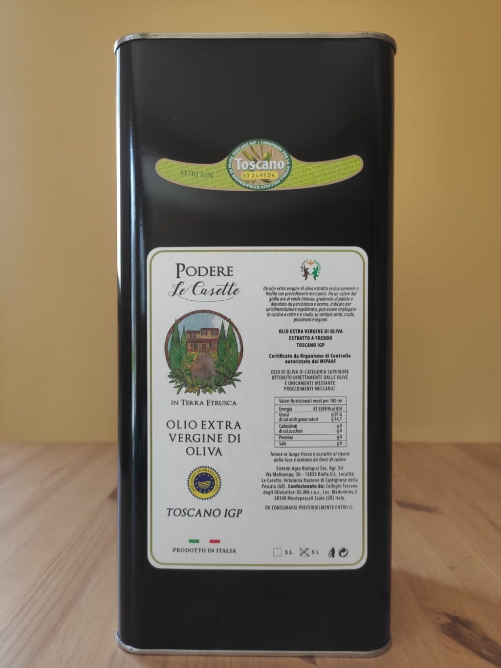latta da 5 litri di olio le casette